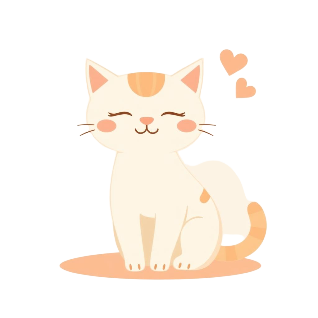 Friendly cartoon cat